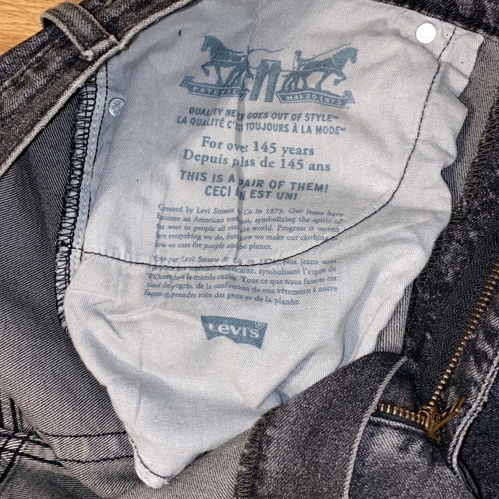 Levi Strauss  Men’s 505 Regular Fit Men's Black Jeans (Size 36x30) - Picture 5 of 8